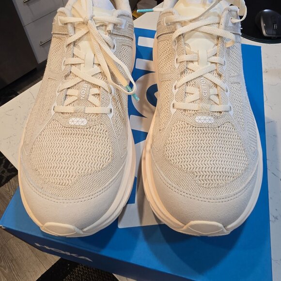 Hoka One One Vibrant Bloom U CLIFTON ONE9 BP - ALABASTER / CIELO BLUE Men's 13 - Picture 4 of 13